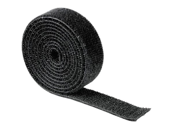 Hama 00221007, Koukullinen ja lenkillinen nippuside, Nailon, musta, 1000 mm, 19 mm, 1 kpl