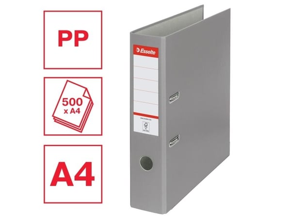 Esselte Economy-vipukansio A4 75mm harmaa (10K008K)