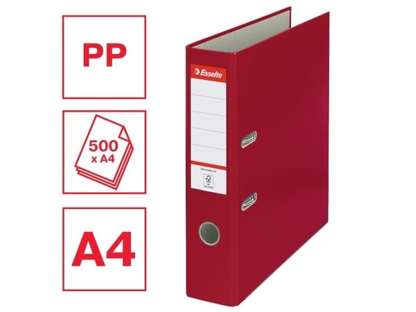 Esselte Economic spak perm A4 75mm burgunder (11276)