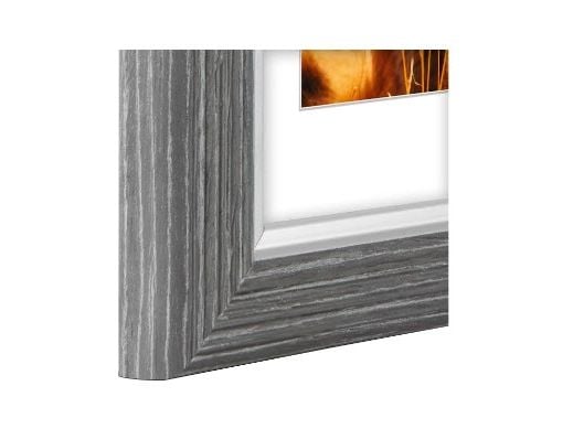 Hama Lima, Enkel bilderamme, Glass, Plast, Grå, Bord, Vegg, 7 x 10 cm, Rektangulær