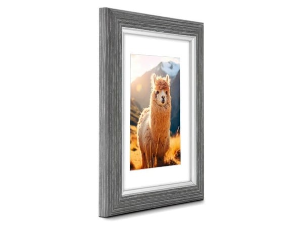 Hama Lima, Enkel bilderamme, Glass, Plast, Grå, Bord, Vegg, 9 x 13 cm, Rektangulær