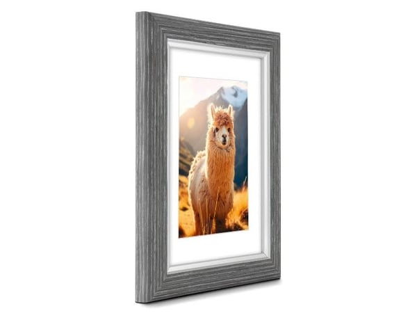 Hama Lima, Enkel bilderamme, Glass, Plast, Grå, Bord, Vegg, 10 x 15 cm, Rektangulær