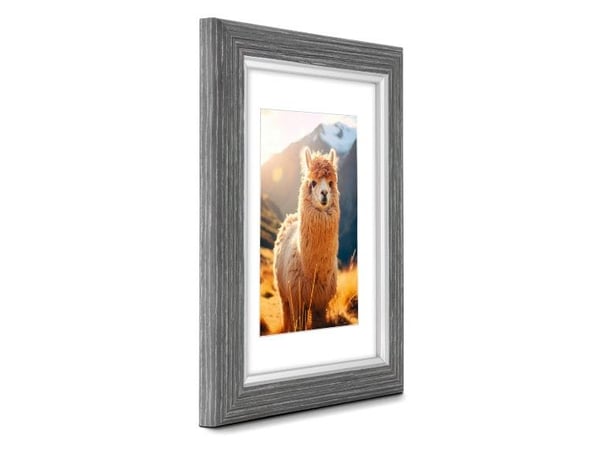 Hama Lima, Enkel bilderamme, Glass, Plast, Grå, Bord, Vegg, 13 x 18 cm, Rektangulær