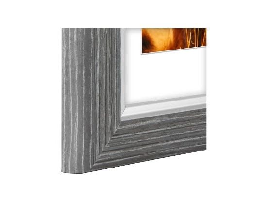 Hama Lima, Enkel bilderamme, Glass, Plast, Grå, Bord, Vegg, 13 x 18 cm, Rektangulær