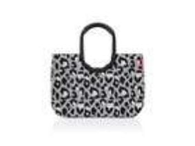 Reisenthel loopshopper L, musta, Valkoinen, Alumiini, Kantokassi, Kuvio, Pistekuvio, 25 L