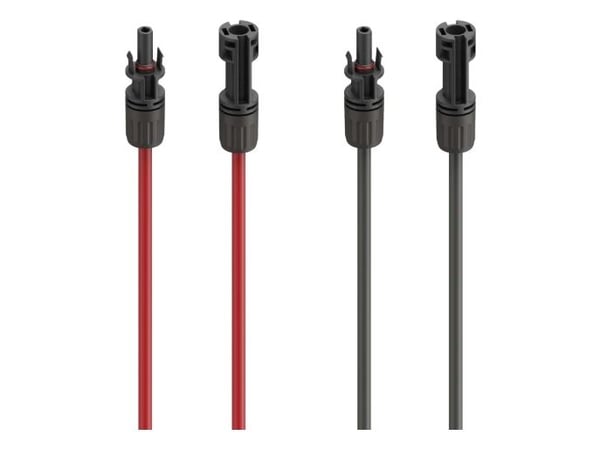 Hama 00223902, Kaapeli, musta, Punainen, 4 mm², IP65, MC4, 5 m