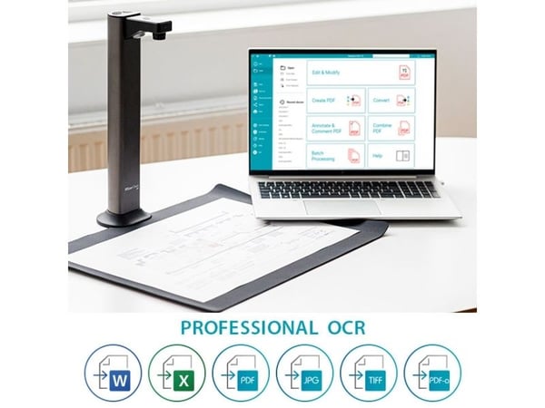 IRIS IRIScan Desk 7 Pro - Digital dokumentkamera - färg - 18 MP - 4912 x 3680 - USB-C - YUY2, MJPEG, AVI, FLV, WMV