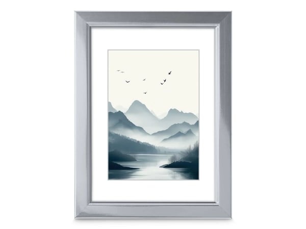 Hama Chill, Enkel bilderamme, Polystyren (PS), Sølv, Bord, Vegg, 10 x 15 cm, Rektangulær