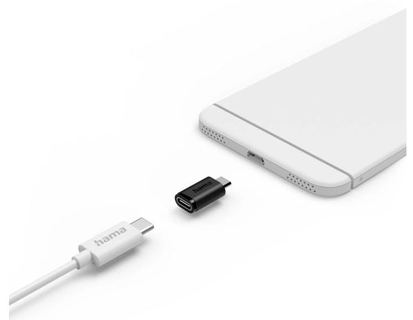Hama 00201744, USB Type-C, Micro-USB B, Naarasliitin, Musta, Naarasliitin, Urosliitin