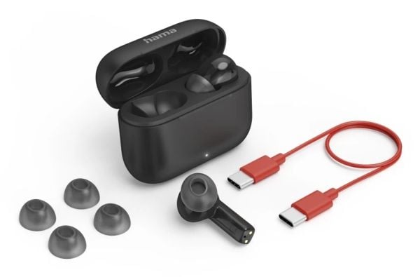 Hama Passion Clear II, True Wireless Stereo (TWS), 20 - 20000 Hz, Samtaler/musikk, 50 g, Hodesett, Svart