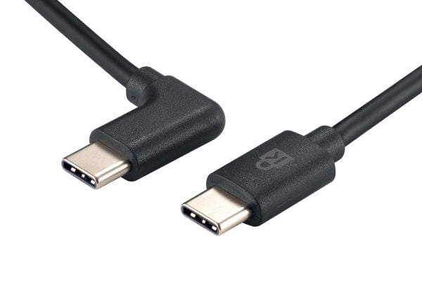 Kensington - USB-kabel - 24 pin USB-C (hann) til 24 pin USB-C (hann) vinklet - USB 2.0 - 3 A - 3.5 m - svart (en pakke 10)