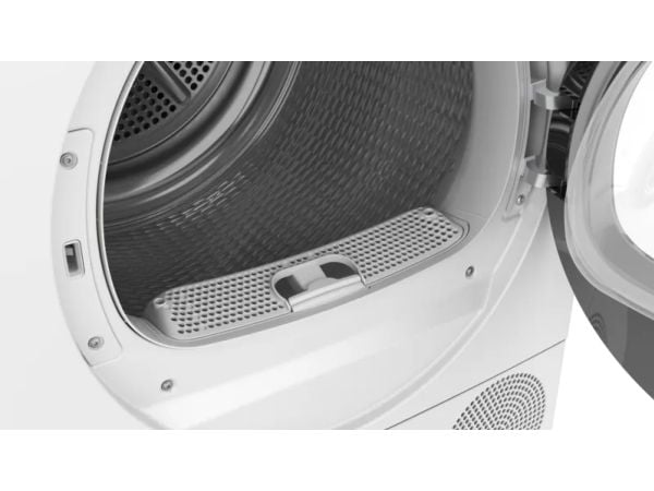 Bosch Serie 8 WQB246D41, Frittstående, Frontmatet, Varme pumpe, Hvit, Knapper, 112 l
