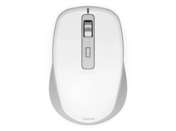Hama WM-450, högerhand, Optisk, Trådlös RF + Bluetooth, 1600 DPI, Vit