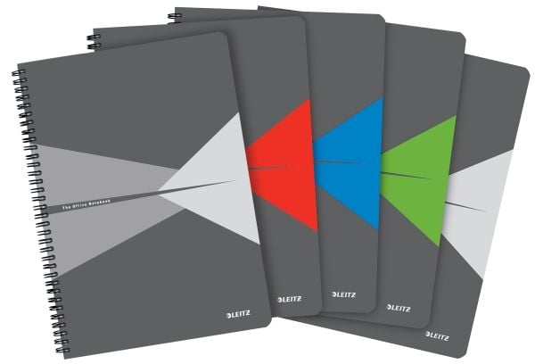 Leitz Office - Notebook set - spiralbundet - A4 (210 x 297 mm) - 90 ark / 180 sider - lined - polypropylen (PP)