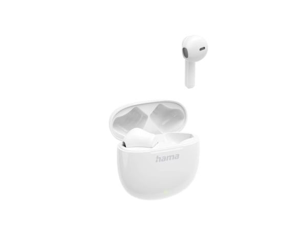 Hama Action One, True Wireless Stereo (TWS), Samtaler/musikk, 20 - 20000 Hz, 34 g, Hodesett, Hvit