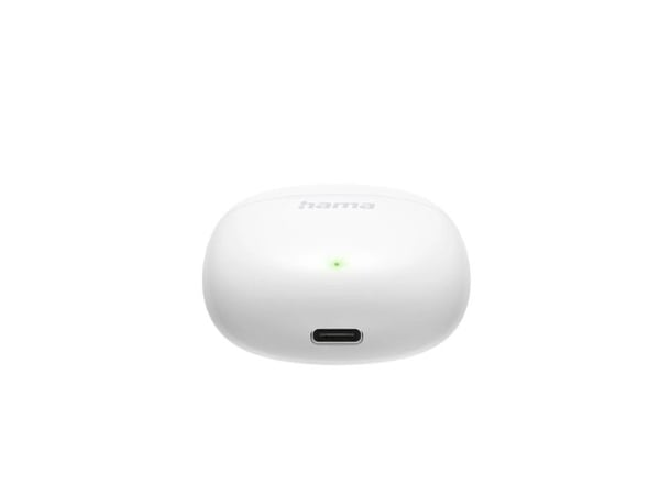 Hama Action One, True Wireless Stereo (TWS), Samtaler/musikk, 20 - 20000 Hz, 34 g, Hodesett, Hvit