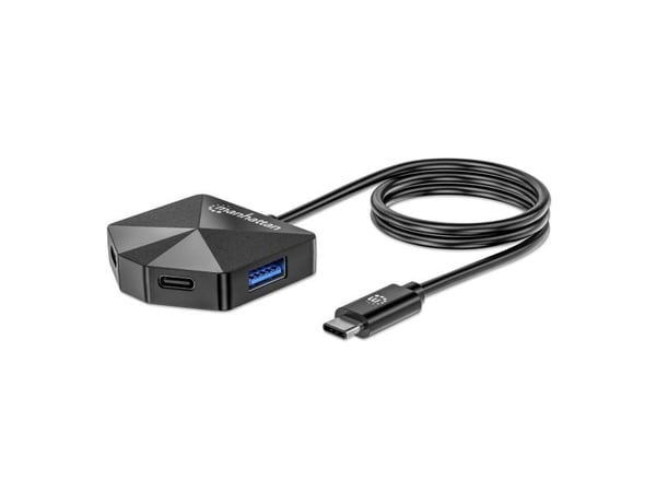 Manhattan 181150, Kabel, USB 3.2 Gen 2 (3.1 Gen 2) Type-C, Svart, 5 Gbit/s, Plast, USB