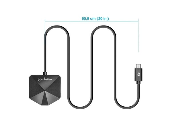 Manhattan 181150, Koblet med ledninger (ikke trådløs), USB 3.2 Gen 2 (3.1 Gen 2) Type-C, Svart, 5 Gbit/s, Plast, USB