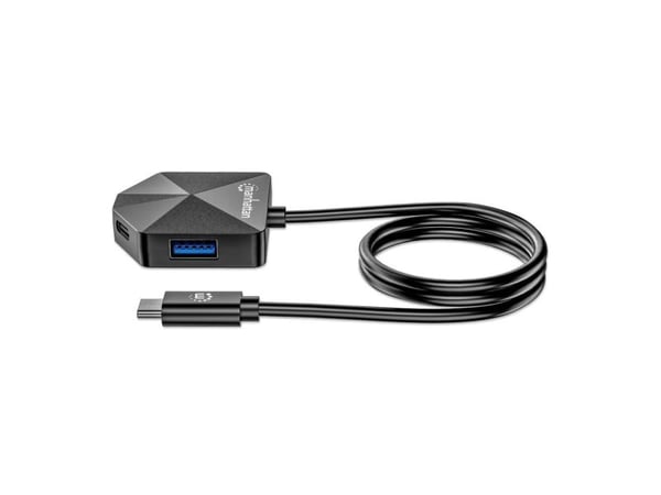 Manhattan 181150, Koblet med ledninger (ikke trådløs), USB 3.2 Gen 2 (3.1 Gen 2) Type-C, Svart, 5 Gbit/s, Plast, USB