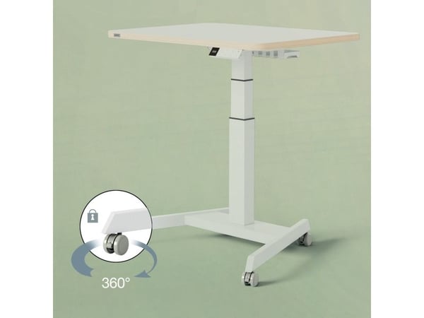 Leitz Svinghjul for Ergo elektrisk hev/senk bord, Grå, 4 cm, 40 mm, 40 mm, 80 mm, 4 stykker