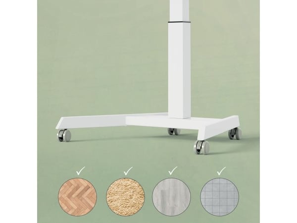Leitz Svinghjul for Ergo elektrisk hev/senk bord, Grå, 4 cm, 40 mm, 40 mm, 80 mm, 4 stykker