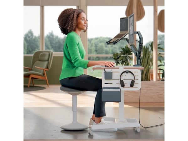 Leitz Svinghjul for Ergo elektrisk hev/senk bord, Grå, 4 cm, 40 mm, 40 mm, 80 mm, 4 stykker