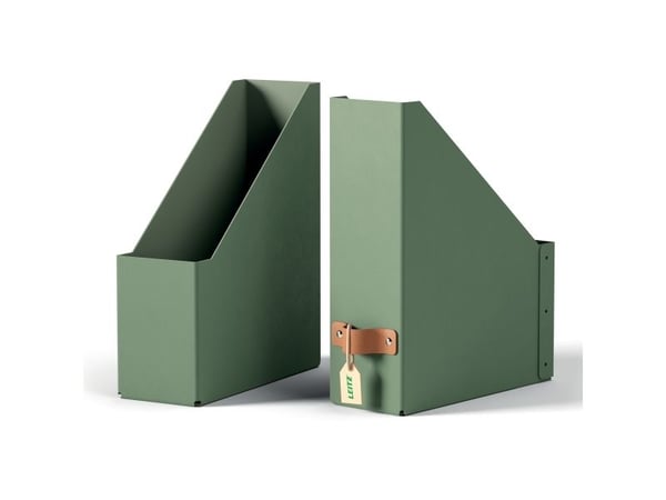 Leitz Puro Tidsskriftsamler, 100 % resirkulert kartong, pakke med 2, Grønn, Kartong, 100 mm, 260 mm, 310 mm, 310 g