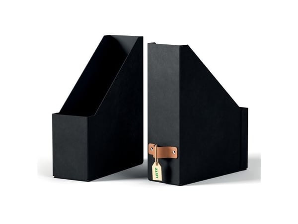 Leitz Puro Tidsskriftsamler, 100 % resirkulert kartong, pakke med 2, Svart, Kartong, 100 mm, 260 mm, 310 mm, 310 g