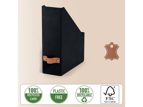 Leitz Puro lehtikotelo, 100 % kierrätyskartonki, 2 kpl, musta, Kartonki, 100 mm, 260 mm, 310 mm, 310 g