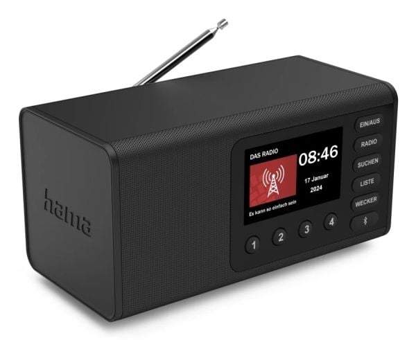 Hama DR1001, Personlig, Digitalt, DAB, DAB+, FM, 5 W, TFT, 10,9 cm (4.3")