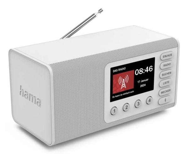 Hama DR1001, Personlig, Digitalt, DAB, DAB+, FM, 5 W, TFT, 10,9 cm (4.3")