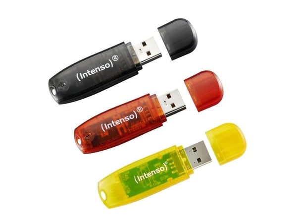 Intenso 3502463, 8 GB, USB Type-A, 2.0, 28 MB/s, Med lokk, Flerfarget