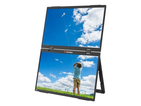 Verbatim Essentials - LCD-skjerm - 15.6" - portabel - 1920 x 1080 Full HD (1080p) @ 60 Hz - IPS - 250 cd/m² - 1000:1 - 10 ms - Mini HDMI, 2xUSB-C -...