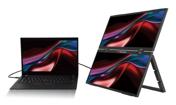 Verbatim Essentials - LCD-skjerm - 15.6" - portabel - 1920 x 1080 Full HD (1080p) @ 60 Hz - IPS - 250 cd/m² - 1000:1 - 10 ms - Mini HDMI, 2xUSB-C -...