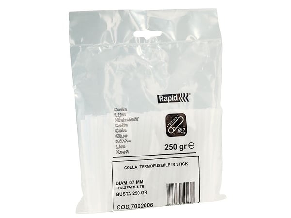 Limstifter Rapid, 100 mm x 7,2 mm, gjennomsiktig, 250g