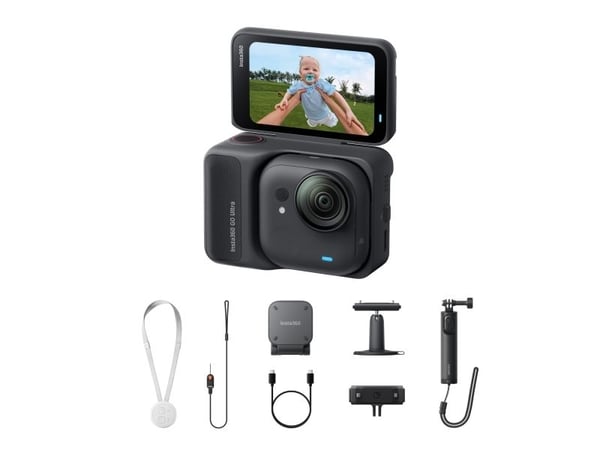 Insta360 GO Ultra Standard Bundle, 4K Ultra HD, 240 kuvaa sekunnissa, Wi-Fi, Bluetooth, 500 mAh, 52,9 g