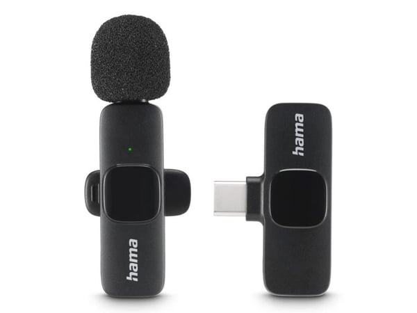 Hama Smart Wireless, Lavalier-/langaton mikrofoni, -38 dB, 80 - 16000 Hz, 2200 O, Suuntaukseton, Langaton