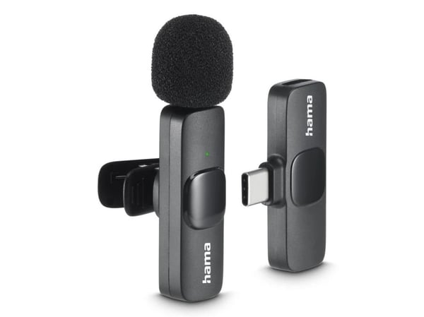 Hama Smart Wireless, Lavalier-/langaton mikrofoni, -38 dB, 80 - 16000 Hz, 2200 O, Suuntaukseton, Langaton