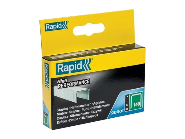 Rapid 11905731, Niittipakkaus, 6 mm, 2000 niitit, Metallinen, Nahka, Rapid (tuotemerkki)