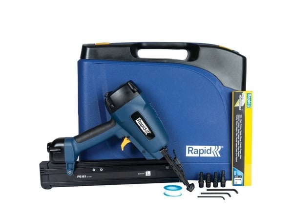 Rapid 5000104, Spikerpistol, Vinklet magasin, Sort, Blå, Magnesium, 3,2 cm, 6,4 cm