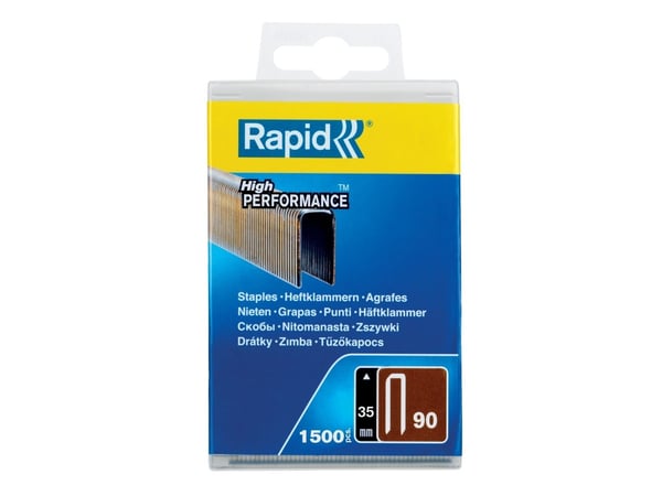 Rapid 5000126, Pakke med stifter, 3,5 cm, 1500 stifter, Festing, Metallisk, Tre
