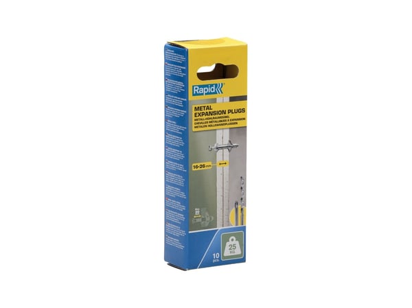 Rapid 5001547, Ekspansjonsanker, Gipsplater, Stål, Zink, PH2, 8 mm