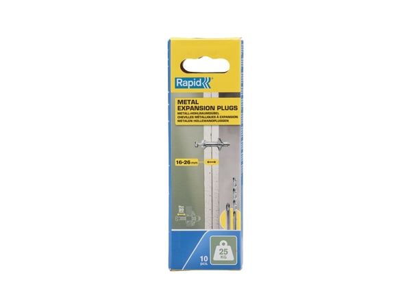 Rapid 5001547, Ekspansjonsanker, Gipsplater, Stål, Zink, PH2, 8 mm