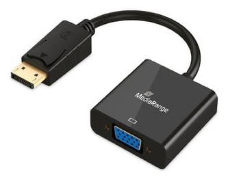 MediaRange MRCS228, Sort, 0,2 m, 3840 x 2160 piksler, 3840x2160@60fps, HDMI, DVI-I