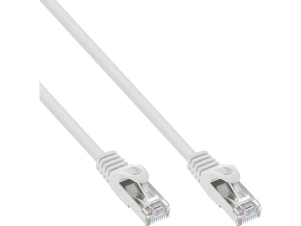 InLine - Koblingskabel - RJ-45 (hann) til RJ-45 (hann) - 3 m - 5.7 mm - SF/UTP - CAT 5e - uten hindringer - hvit (en pakke 30)