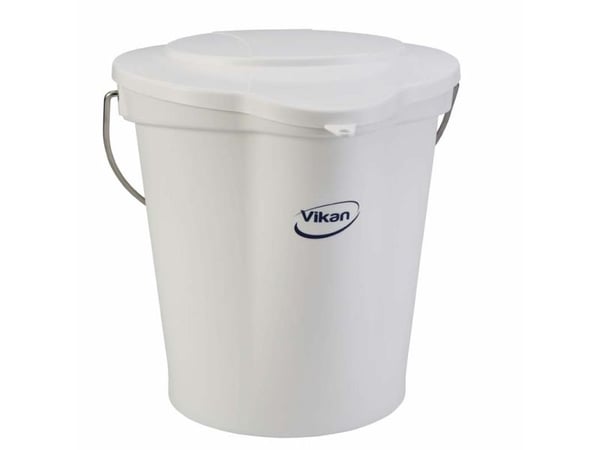 Ruoka-ämpäri, Vikan, 31.8x32.5cm, 12 litraa, valkoinen, PP/ruostumaton teräs