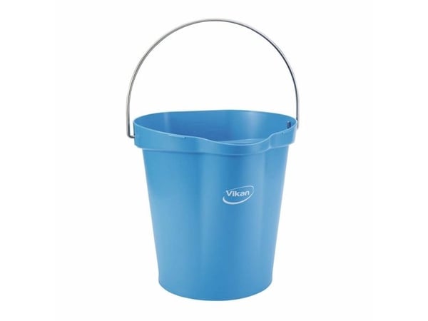 Matbøtte, Vikan, 31,8x32,5 cm, 12 l, blå, PP/rustfritt stål, med helletut