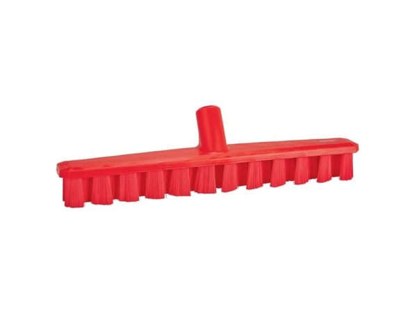 Gulvskrubbe, Vikan, 5x40x7,5cm, rød, glas/polyester/PP, 40 cm, stiv