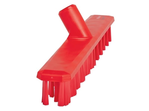Gulvskrubbe, Vikan, 5x40x7,5cm, rød, glas/polyester/PP, 40 cm, stiv