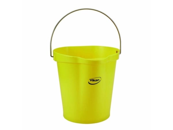 Spand til fødevarer, Vikan, 31,8x32,5cm, 12 l, gul, PP/rustfrit stål